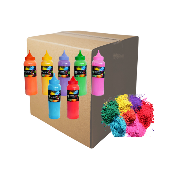 Holi Powder Bottles Filled - 25 Pack