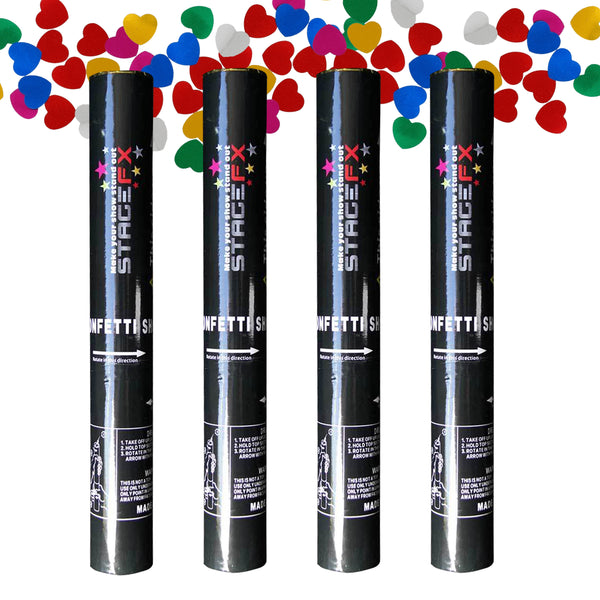 Hearts / Butterfly Confetti Cannon (Handheld) Carton of 25
